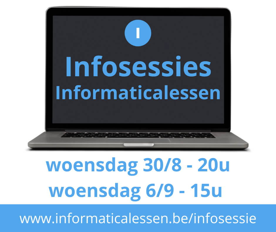 Uitnodiging - Infosessies Informaticalessen: Dé cursus informatica en ICT voor in het onderwijs.